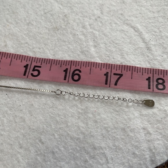 Vintage Sterling open heart on a vintage sterling 16” chain with 1.5” extendor - Picture 9 of 11